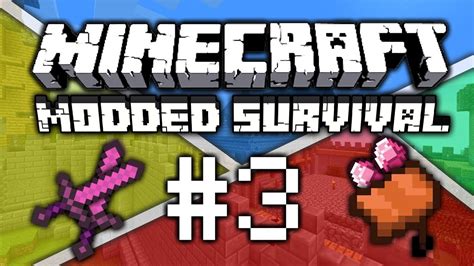 Minecraft MODDED Survival Episode 3 SADDLES And BLOODGEMS