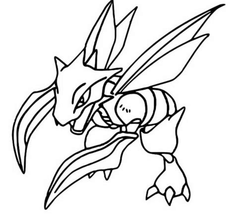 Printable Scyther Pokemon Coloring Page Free Printable Coloring Pages