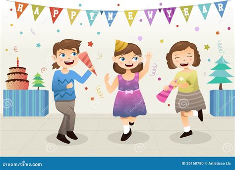 Girls Celebrating New Year Party Stock Photo - Image: 35168780