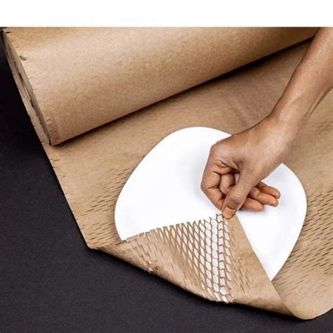 Brown Honeycomb Paper Bubble Wrap Eco Friendly Bubble Roll For