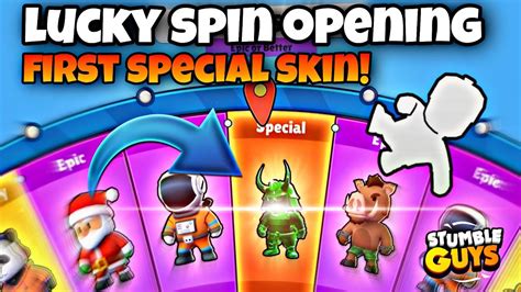 Lucky Spin Opening First Special Skin Stumble Guys Youtube