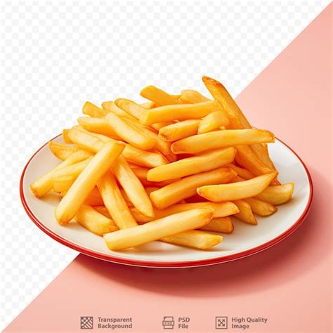 Frites Servies Sur Fond Transparent PSD Premium