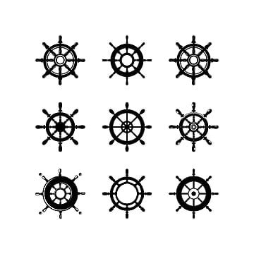 Ship Wheel Logo Vector Design Images, Ship Wheel Logo Design Template ...