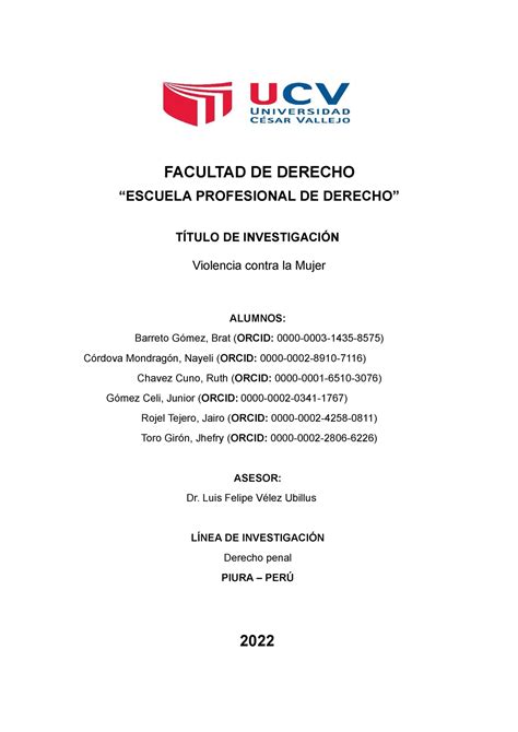 Guión De Exposición Derecho Facultad De Derecho “escuela Profesional De Derecho” TÍtulo De