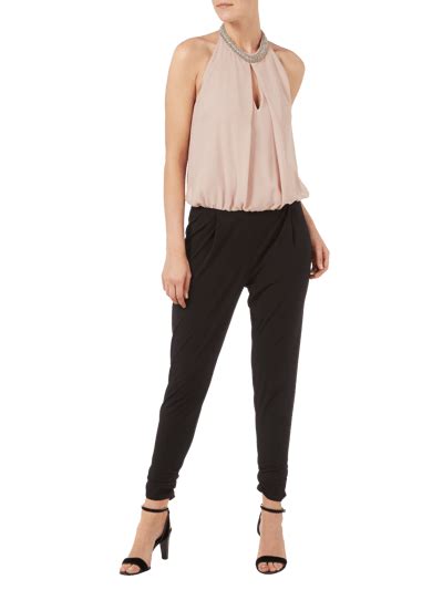 Vera Mont Two Tone Jumpsuit Mit Collierkragen Black Online Kaufen