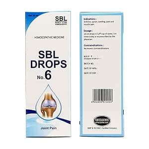 SBL Drops No 6 Joint Pain 30ml Amazon In Health Personal Care