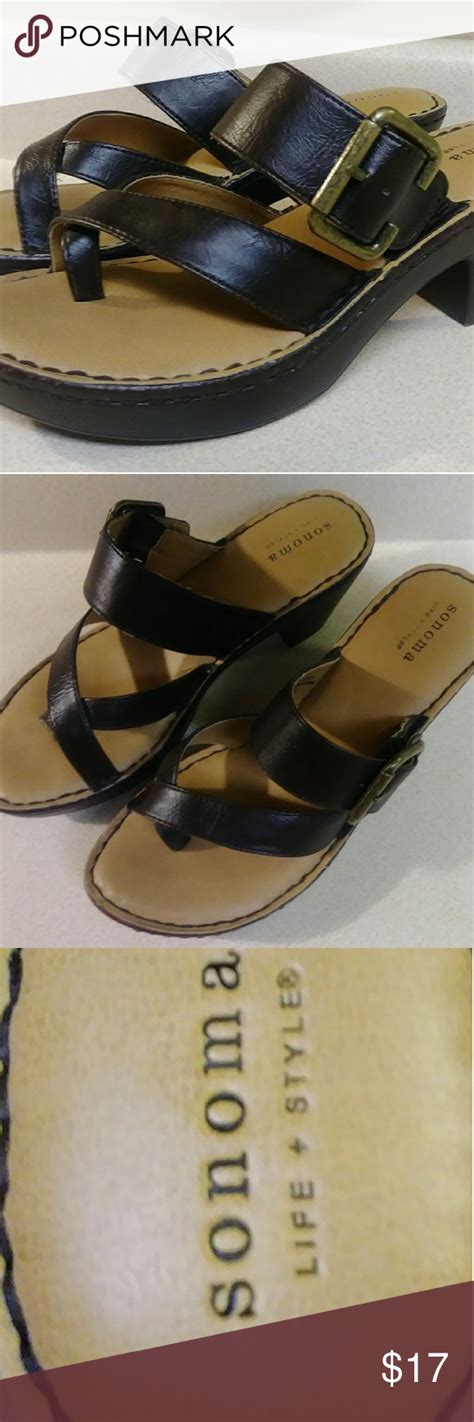 Sonoma Dark Brown Sandals Brown Sandals Sonoma Shoes Brown Wedge Heels