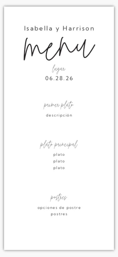 Minimalista Tarjetas De Menú De Bodas Plantillas Y Diseños Vistaprint