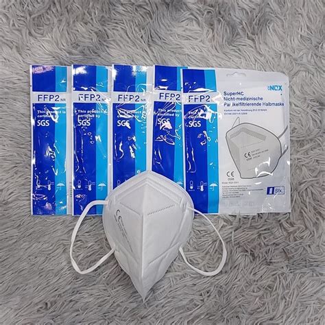 5 LAYER PROTECT European DISPOSABLE RESPIRATORY FILTER FACE MASK FFP2