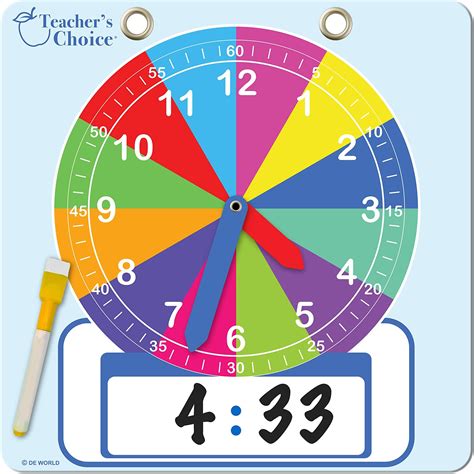 Teacher S Choice Writable Dry Erase Learning Clock Large 12 Demonstration