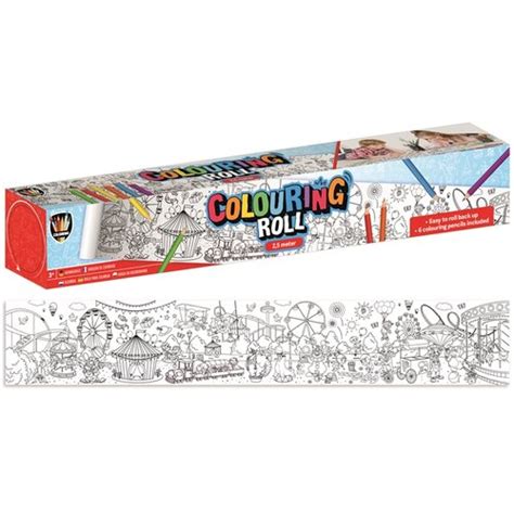 List za bojenje na rolni 2,5 mk 42 cm + 6 olovaka u boji | ePonuda.com