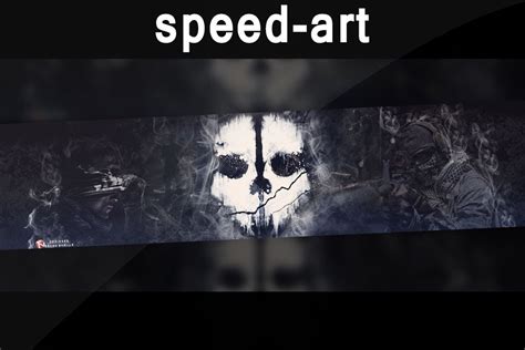 ★speed Art★ Call Of Duty Ghosts Youtube Banner Youtube Template