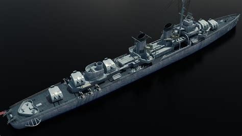 D Sumner Class Destroyer Model Turbosquid