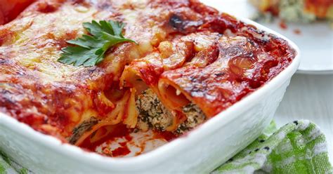 Recette cannellonis épinards ricotta et sauce tomate Marie Claire