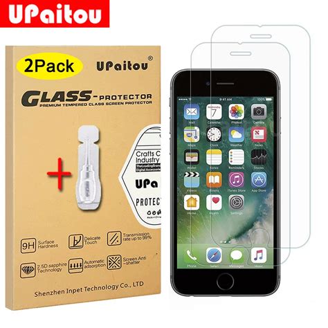 UPaitou 2Pcs/pack Tempered glass For iPhone 6 6s Plus Glass Screen ...