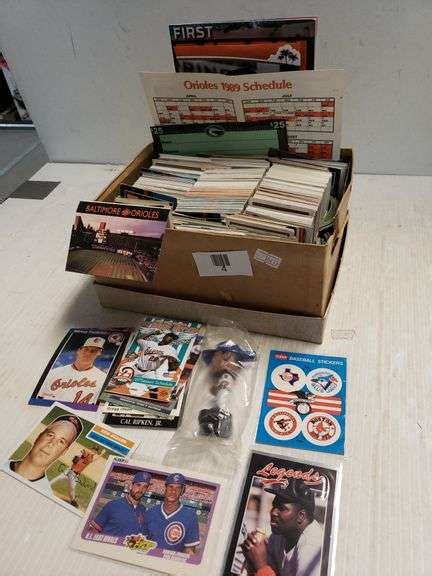 Assorted Baseball Cards Orioles Schedule More Trice Auctions