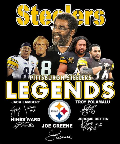 Pittsburgh Steelers Legends Jack Lambert Hines Ward Joe Greene Troy