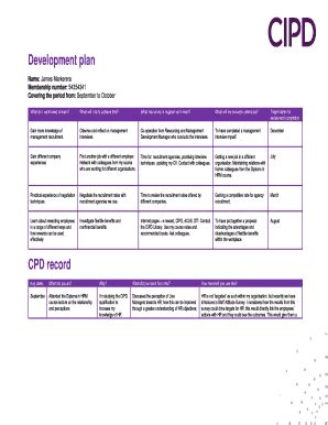 Cipd Pdp Template Fill Online Printable Fillable Blank Pdffiller