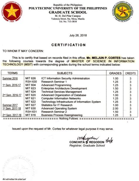 Meljun Cortes Photo Collections On Tumblr Pup Msit Certificate Of