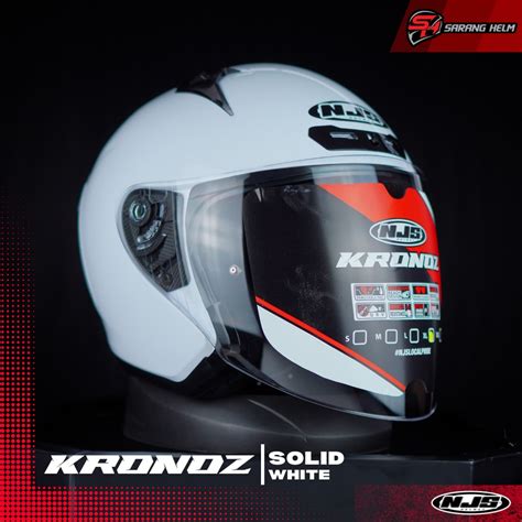 Jual NJS Kronoz Solid Helm Half Face Shopee Indonesia