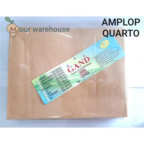 Jual Amplop Coklat Quarto Qwarto Kuarto Kwarto 80 Gram Ukuran 210x270