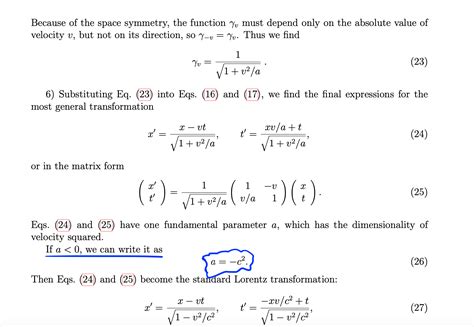 special relativity - Lorentz Transformations derivation - Physics Stack ...