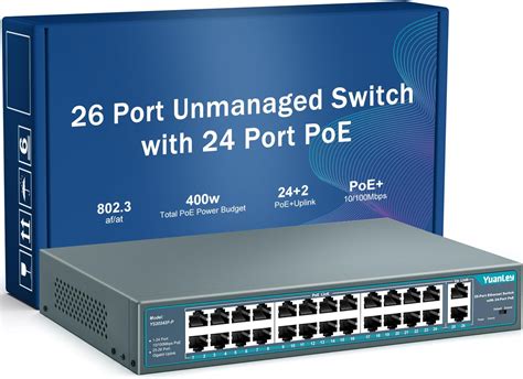 Yuanley Switch Poe Gigabit A Porte Con Porte Poe W Porte