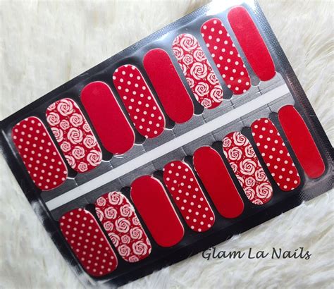 Red Roses Nail Wraps Nail Strips Nail Stickers Full Nail Wrap Stick