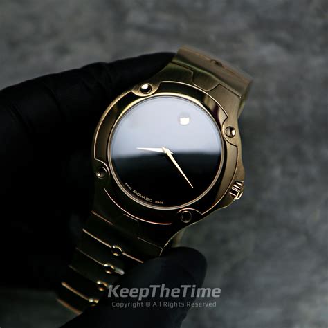 Movado Sports Edition Gold Tone Watch Ref 88 G1 1892