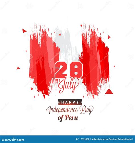 Independence Day Of Peru Celebration Concept Stock Illustration