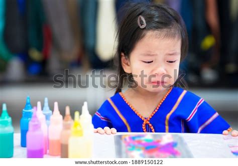 Sad Child Girl Crying When There Stock Photo 1889150122 | Shutterstock