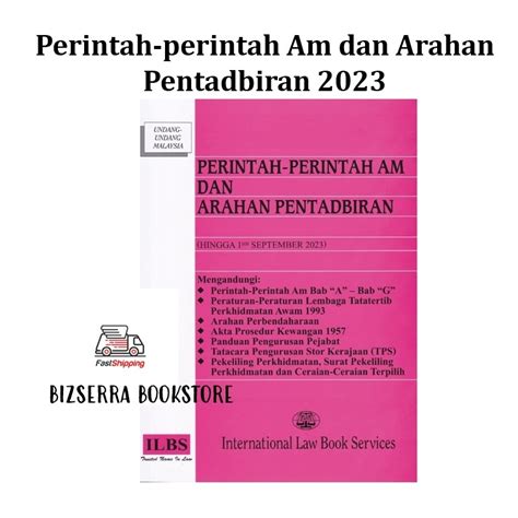 Bbs Perintah Perintah Am Dan Arahan Pentadbiran Hingga 1hb September 2023 Shopee Malaysia