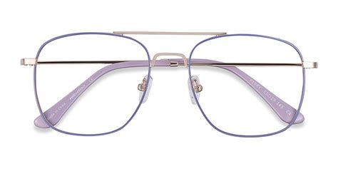 Perry Aviator Purple And Gold Full Rim Eyeglasses Eyebuydirect Eyebuydirect Gold Aviators