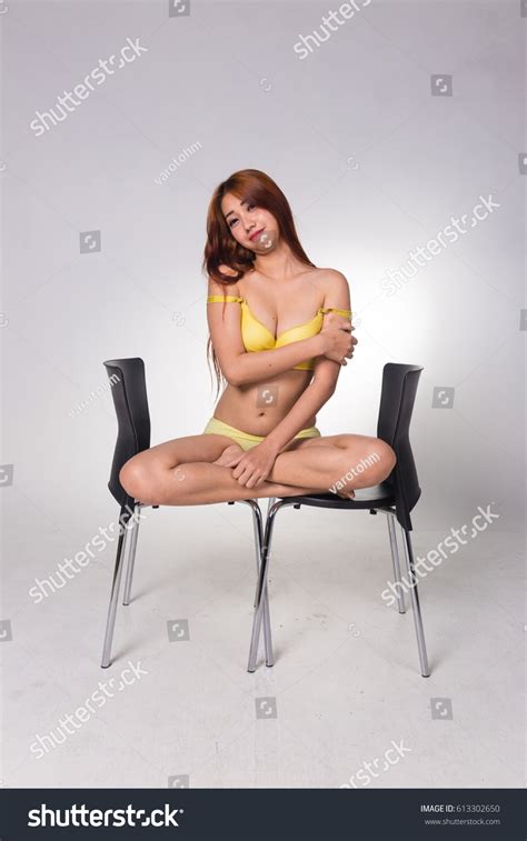 Sexy Asian Woman White Lingerie On Stock Photo 613302650 Shutterstock