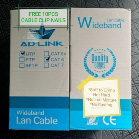 Ad Link Utp Cat6 Or Cat5 Cable Per Box 305 Or 100 Meters Lazada Ph