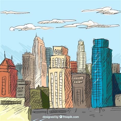 Vectores E Ilustraciones De Dibujo Ciudades Para Descargar Gratis Freepik