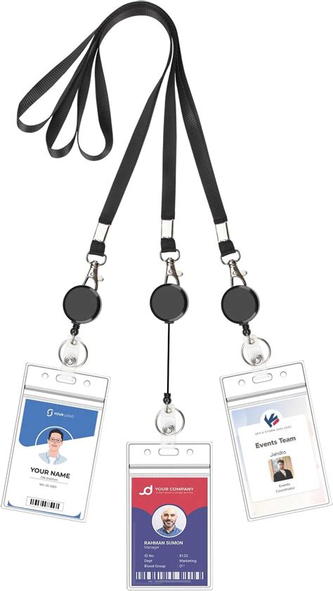 Amazon Pack Retractable Badge Holders Lanyards For Id Badges