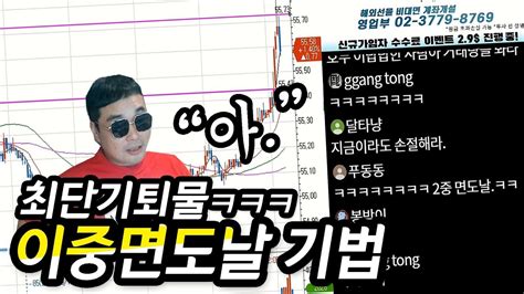 해외선물 최단기 퇴물 기법 소개 뇌동매매 박호두 선생 Youtube