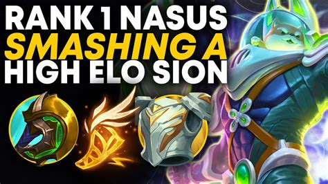 Rank Nasus Smashing High Elo Sion Toplane Carnarius League Of