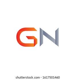 Letter Gn Linked Logo Vector Template Stock Vector Royalty Free