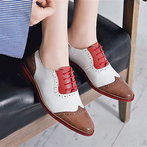 Yinzo Women's Flats Oxford Shoes Woman Genuine Leather Sneakers Ladies ...