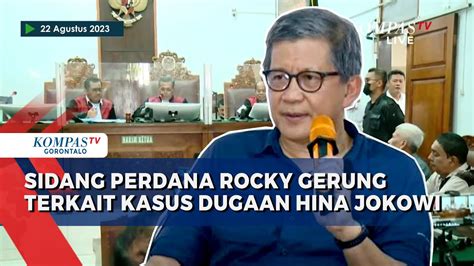 Sidang Perdana Gugatan Terhadap Rocky Gerung Terkait Kasus Dugaan Hina