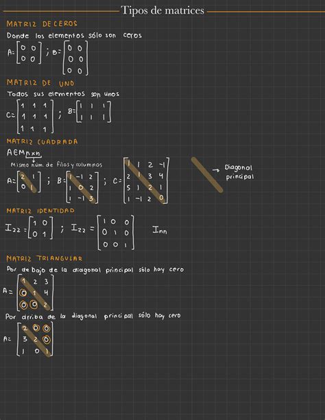 Solution Lgebra Lineal Tipos De Matrices Y Matriz Escalonada Y