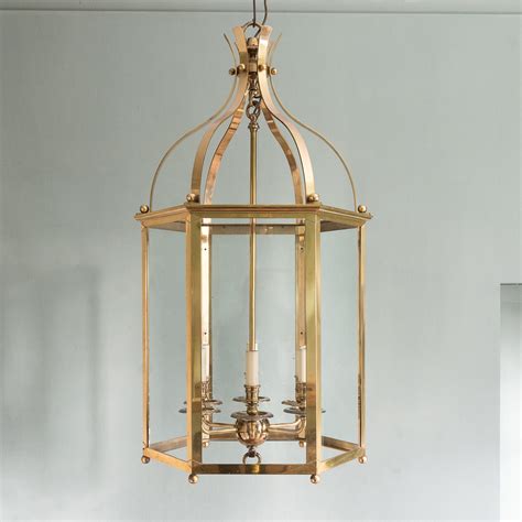 Substantial Brass Hall Lantern Ceiling Lights Lassco Brunswick House