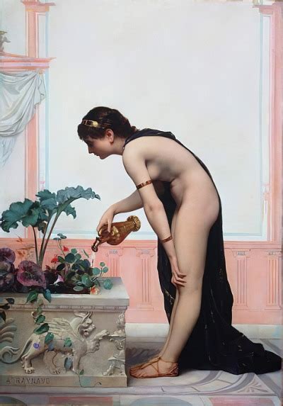 Auguste Raynaud Watering The Garden Tumbex