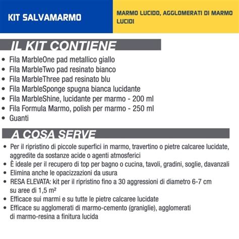 Kit Lucida Marmo Marble Restorer Fila