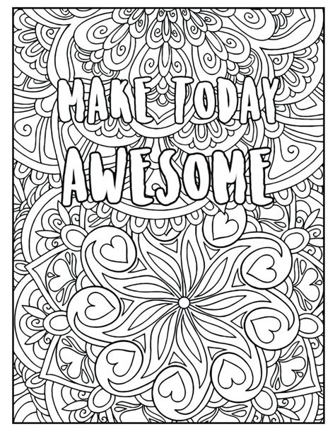 Make Today Awesome Coloring Page Printable Amazing Designs Coloring Home