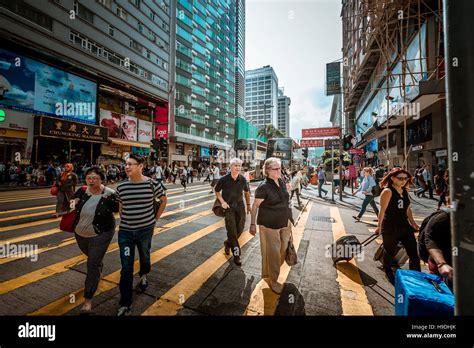 Street Hong Kong Famous Nathan Road Tsim Sha Tsui Stock Photo Alamy