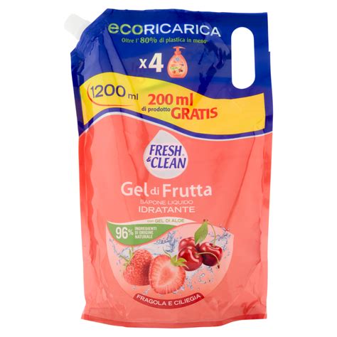 Fresh Clean Gel Di Frutta Sapone Liquido Idratante Fragola E Ciliegia