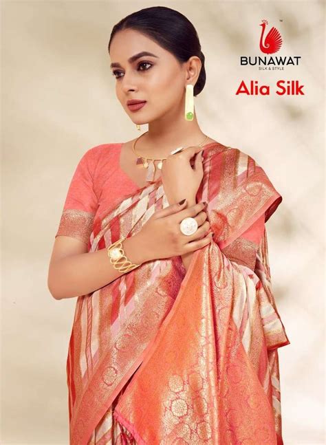 Bunawat Alia Silk Banarasi Silk With Party Wear Saree Collection At